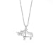 Boma Jewelry Sterling Silver Origami Rhinoceros Pendant Necklace, 18 Inches