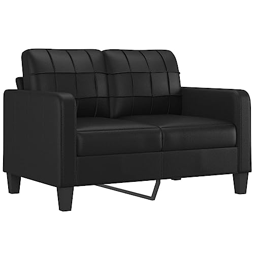 Homgoday 3-TLG. Sofagarnitur mit Kissen Loungesofa Couch Wohnzimmersofa Sofa Couch Couchgarnitur Doppelsofa Designsofa Moderner für Wohnzimmer Büro Schwarz Kunstleder – Bild 6
