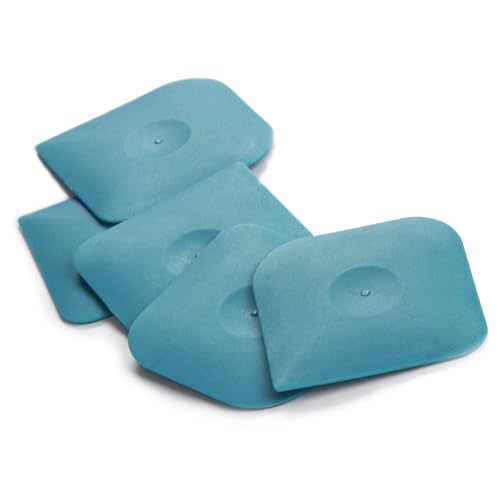 Premium Kitchen Pan Scraper Dish Scraper Tool, 5 Pack Plastic Pot Scraper Food Scraper Nylon Scraper, Non-Scratch Cast Iron Scraper Plastic Scraper Tool for Pan Pot Skillet Dish Burnt Food Cleaning