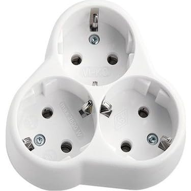 Beyaz 3'lü Golyat Priz - Yonca Model