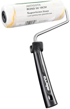 Rodillo Antigota Profesional para Pintura Plástica y Látex | Acabado Uniforme sin Salpicaduras | Para Paredes y Techos. Disponible en 22 y 18 cm (18 cm)
