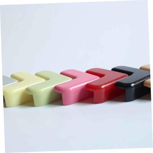 Image of NUOBESTY Silicone Corner Protector Guards 20 Pcs Colorful L-Shaped Anti-Collision Edge Bumpers for Kids Safety on Tables Windows and Furniture Corners