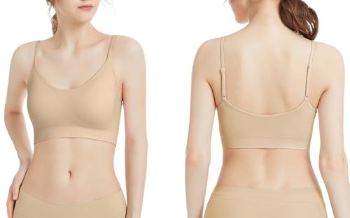 Image of Padded Bralette for Women Straps Sleep Bras Seamless Yoga Sport Bras