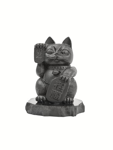 Figurine en shungite chat porte-bonheur Maneko Neko decoration maison