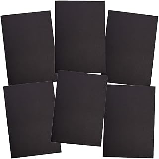 Baker Ross FX434 Black A5 Sketch Books - Pack of 6, Sketch Pad for Kids and Adults, Drawing Pad for Schools, Drawing Paper