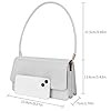 Toptime Clutch Silber, Glitzer Handtasche Damen Klein mit 2 Fächern, Pailletten Abendtasche mit Tragegriff, Elegant Silberne Tasche Schultertasche Damen für Abschlussball, Hochzeit, Bankett, Party #1