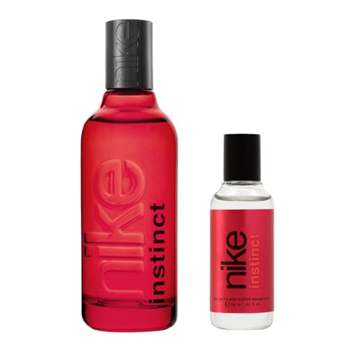 NIKE - Instinct Woman Promoción 150 ml + 30 ml, Colonia Mujer, Perfume Formato Líquido, Eau de Toilette Natural y Femenina, Aroma Amaderado Oriental, Fragancia Fresca y de Larga Duración