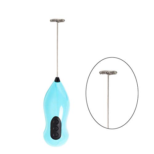 VONKY azul elétrica Handheld Batedor de ovo Leite Frother Uso Doméstico Cozinha Aço inoxidável Drink