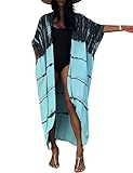 Der lange Kimono besteht aus Rayon-Material, weich, leicht, atmungsaktiv, einfach an- und auszuziehen, perfekter Sonnenschutz. Passen perfekt zu Bikini, Tanktops, Sommer-Shorts, T-Shirts und Sommerkleid.