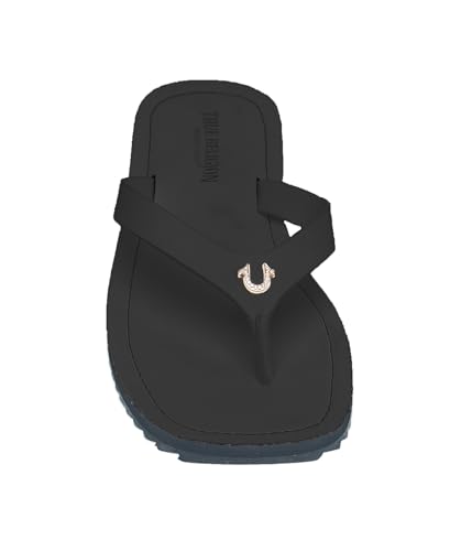 Image of True Religion Women's Flip Flop Sandals - Lightweight Rubber Sole with Iconic Logo Detail