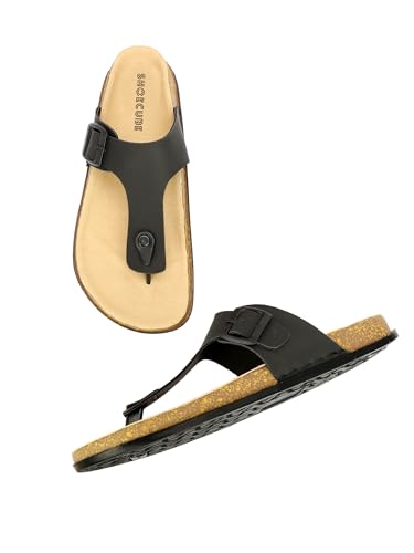 Image of Men V-Shape Thong Slippers | Casual Flip-Flops | Slippers for Men | Lightweight Rubber Sandals | Comfortable Anti-Slip Footwear