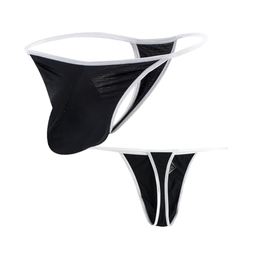 JINSHI Tanga sexy de malla para hombre, cintura baja, tanga, diseño de espalda en T, 1 paquete: negro, XX-Large