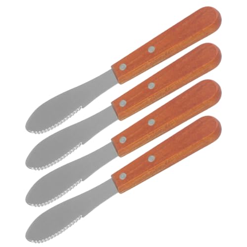 Alasum Cuchillos de Cocina para Corte y Precisión Mango de Madera Juego de 4 Acero Inoxidable en Entornos Profesionales y Cocinas Domésticas