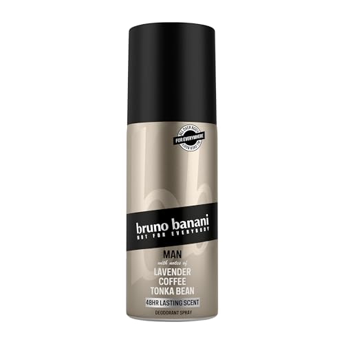 bruno banani Man Deo-Bodyspray für Herren aromatischer Amberduft 48h lang anhaltend vegane Formel 150 ml