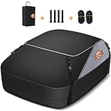 Sailnovo Car Rooftop Cargo Carrier Roof Bag Waterproof 15 Cubic Feet for Top of Vehicle with/Without Rack Car Top Carrier with 4*Door Hooks, Reinforced Straps & Storage Bag 1000D