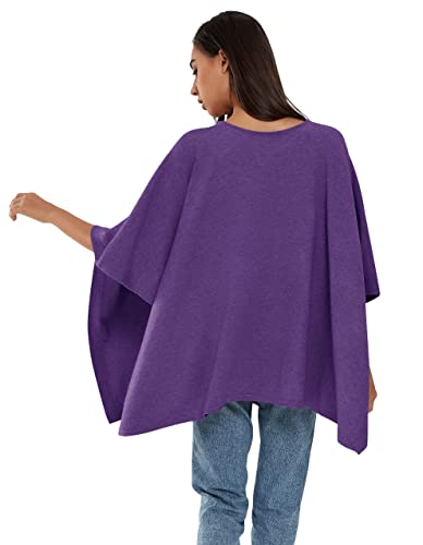 Image of PULI Women's Pullover Poncho Sweater Oversized Knit Layering Top Travel | Sleeveless and Layers Over Any Shirt At Home or Work