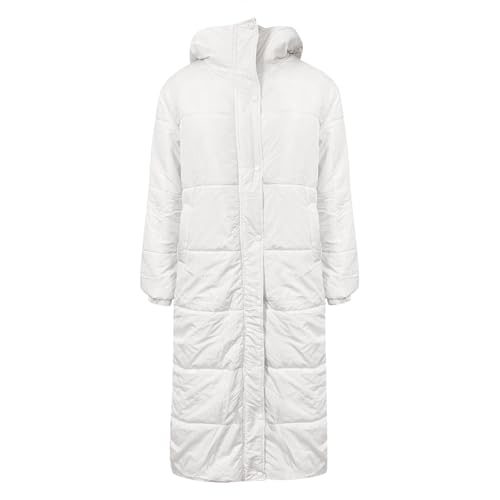 Genérico winter jacket women Abrigos Mujer Invierno Chaqueta Con Cremallera De Piel Sintética Cálido Larga Plumifero Cortavientos Con Bolsillos Plumiferos plumas mujer invierno - imagen 2