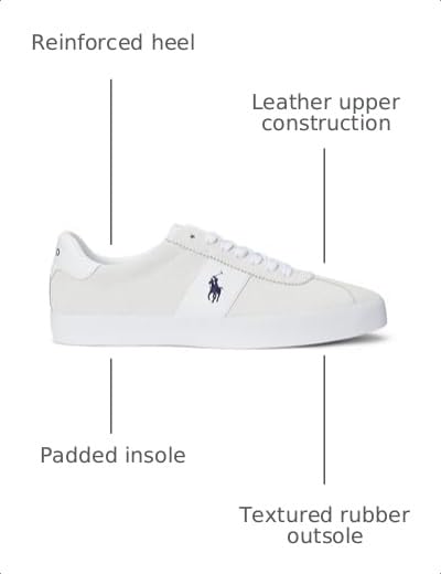 Image of POLO RALPH LAUREN Court Vulc Leather-Suede Sneaker