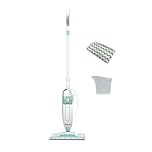 Shark Steam Mop, Lightweight Steam Mop for Hard Floors with 2 Machine Washable Cleaning Pads & Fill Flask, 375ml Capacity, 5.5m Power Cord, 30 Second Heat-Up, White & Green S1000UK