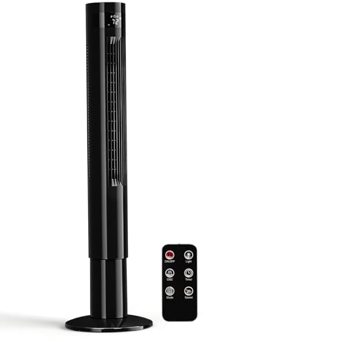 Antarctic Star 43 inch Tower Fan Portable Electric Oscillating Fan Quiet Remote Control Bladeless...