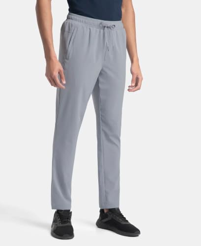 Image of Jockey MV25 Men Recycled Microfiber Elastane Stretch Active Wear Trackpant with Zipper Pockets and StayFresh Treatment