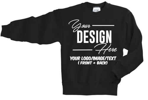 INK STITCH Youth Kids Pc90y Custom Printing Add Logo Image Core Fleece Sweatshirts