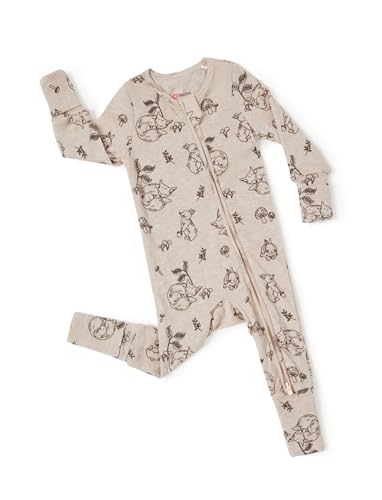 Image of PATPAT Baby Clothes with Premium Soft Wool, Footie Pajama for Baby Boy Girl, Tencel Lyocell Romper Sleeper with 2-Way Zipper