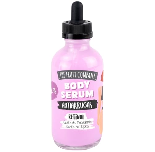 The Fruit Company - Body Sérum Corporal Antiarrugas Crema Push Up para tu Escote | Aroma MORAS Retinol 120ml con Aceite de Macadamia y Aceite de Jojoba