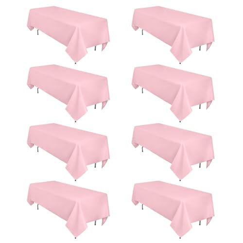 Pink 8-pack 60x102 in Rectangular Tablecloths