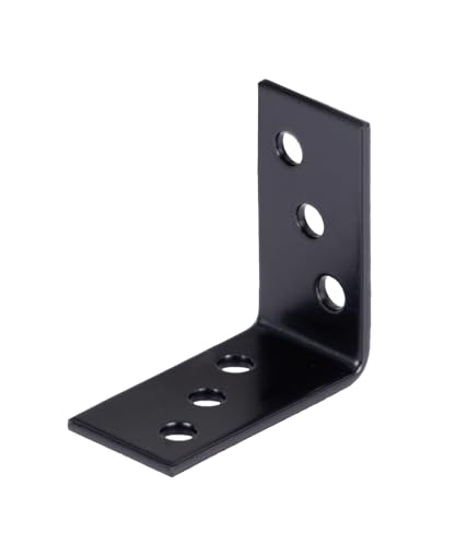 Équerre d'assemblage 40x40 fixations équerre angle métal noir lot de 100 Alberts - 2
