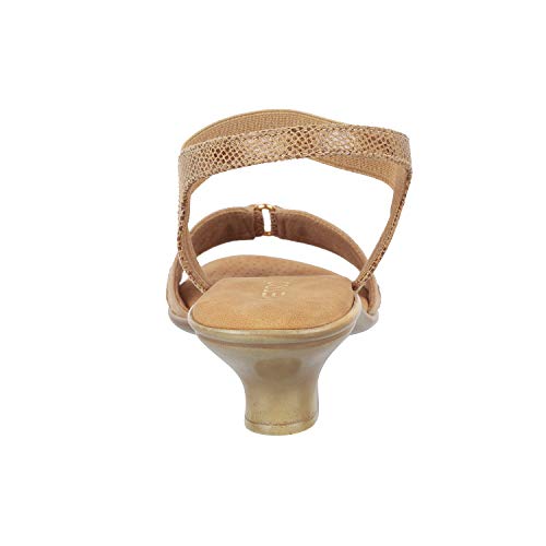 Image of Metro Women's Heeled Faux Leather Comfy Fashion Sandals