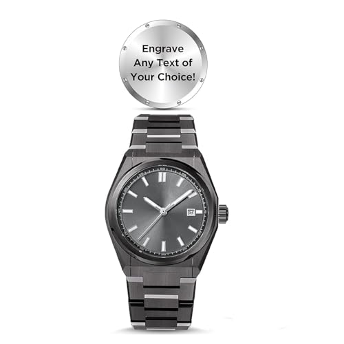 USWEL Personalized Watch for Men, Custom Watch Engraving Gift for