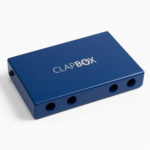 Image of Clapbox Lap Cajon - with Bag & Strap, Blue | Clapbox with Rich Bass & Crisp Snare | Play on Lap or Standing | Compact Cajon for Musicians, Buskers & Travel