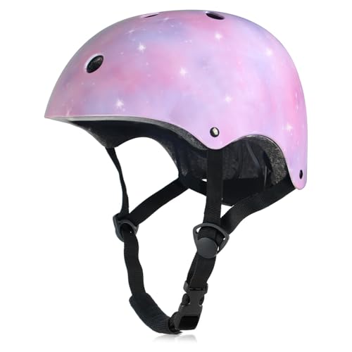 Casque de vélo pour Filles en Bas âge, Casque de Skateboard Ajustable pour Les Jeunes Enfants,...