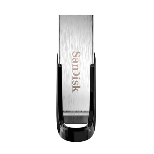 SanDisk Ultra Flair USB 3.0 Flash-Laufwerk 128 GB (robustes und elegantes Metallgehäuse, Passwortschutz, 150 MB/s Lesen) Schwarz
