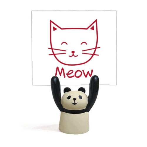 Support de mémo chat porte-carte et pince-note panda pour bureau
