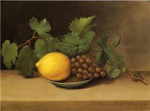 Peinture à l'huile Raphaelle Peale Lemon and Grapes 1818 : Sublimez vos Murs Vides avec l'Art
