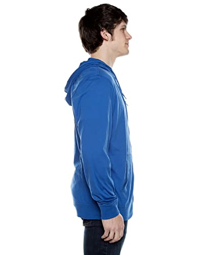 Cottonhood Lightweight Jersey Zip Hoodie for Men – Full Zip Casual Cotton Hoodie, Soft Long Sleeve (XS, Royal, 702)2
