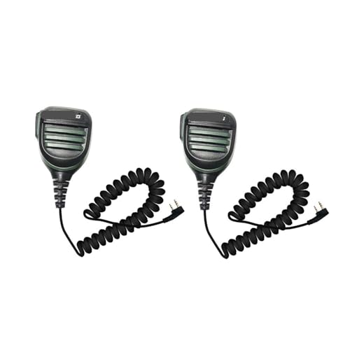 Microphone Baofeng vert lot de 2 avec haut-parleur PTT pour talkie-walkie UV5R UV82