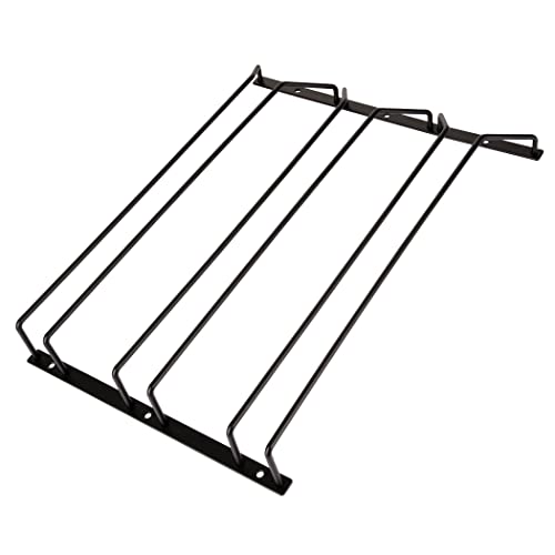 Dianoo Portabicchieri da vino nero da 40,5 cm, grande, supporto per bicchieri da vino sotto lo scaffale, per bar, sala da pranzo, 3 file