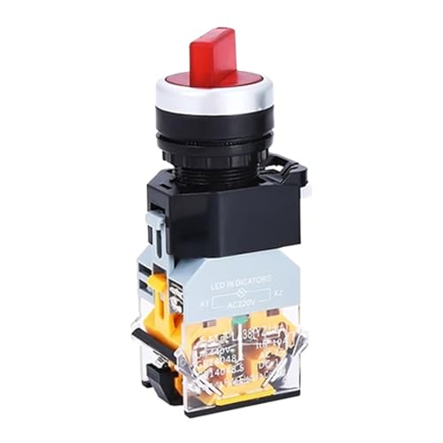 Interrupteur bouton rotatif rouge 22mm pour sécuriser vos commandes électriques 6V