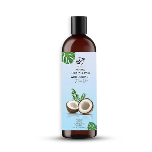 Image of Curry Leaves and Coconut Essential Oil 100ml Pure Natural Hair Care Oil for Hair Growth Scalp Nourishment Strengthening and Conditioning Multipurpose Aromatherapy Oil