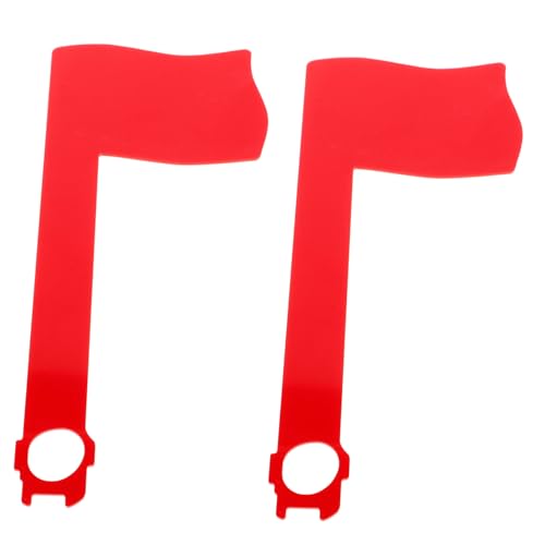 Milisten 2pcs Rotatable Mailbox Flag Bright Red Flag Accessories for Mailbox Replacement for Outdoor Garden