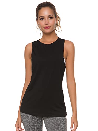 Laughido Womens Open Back Workout Tops Athletic Yoga Vests Backless Sleeveless Tank Tops3