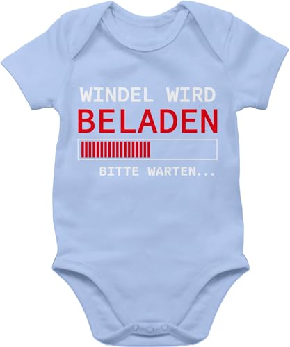 Body Junge Mädchen - Sprüche - Windel wird beladen bitte warten I...