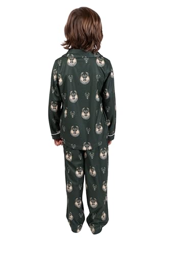 Image of Ultra Game Youth NBA Official 2-Piece Super Soft Button Down Pajamas Set