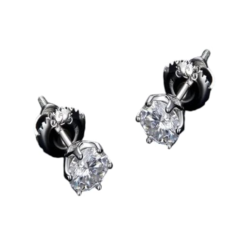 Boucles d'oreilles moissanite argent S925 cadeau de mariage parfait pour femme
