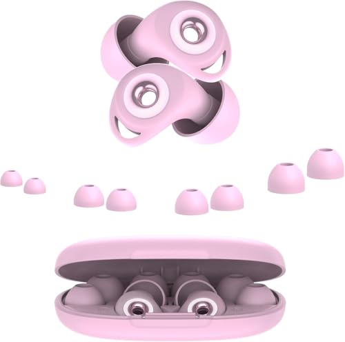 Bouchon D'oreille, Bouchons Réutilisables en Silicone Souple et Ergonomiques, 4 Tailles (XS/S/M/L), Adaptés Pour Voyager/Se Concentrer/Concert