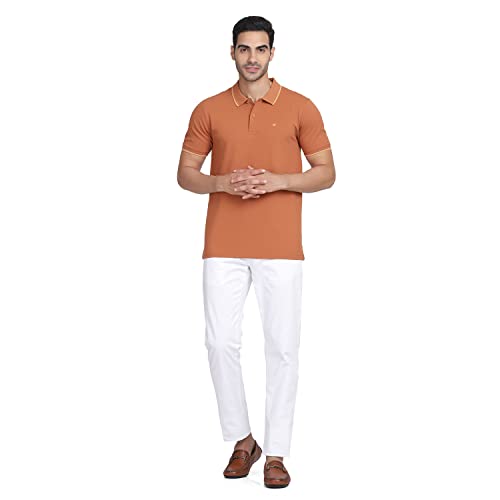 Image of blackberrys Men's Solid Slim Fit T-Shirt (ET-PR-Brooke # Olive Brown S)