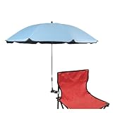 STARRY CITY Sonnenschirm für Stuhl mit Verstellbarer Klemme,mit Regenschirm Clip für Terrassenstühle,Strandstühle,liegestuhl,Rollstühle,Golfwagen (Hellblau)